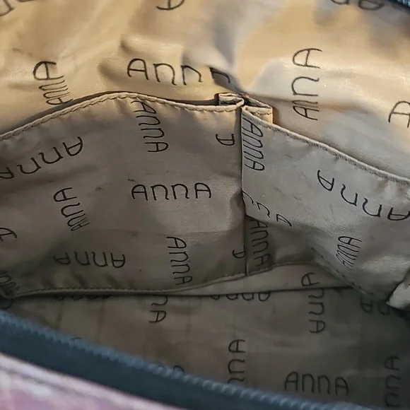 Anna By Anuschka Hand Painted Floral Shoulder Crossbody Leather Bag - Picture 16 of 16